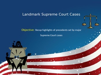Landmark Supreme Court Cases by SuperStarks Secondary TpT
