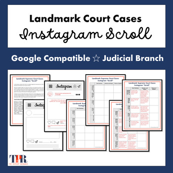 Preview of Landmark Supreme Court Cases Instagram Page and Gallery Walk  (Google Comp)