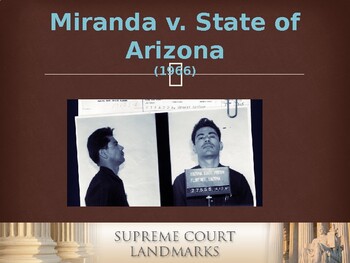 Preview of Landmark Supreme Court Cases - Miranda v. State of Arizona