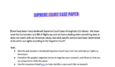 Landmark Supreme Court Cases- Research Paper