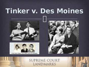 Landmark Supreme Court Cases Tinker v Des Moines by Alta s Place
