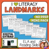 Landmark Themed ELA and Reading Skills Review Mini-Pack - 