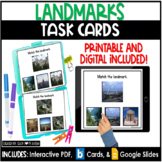Landmarks | Geography | Social Studies Task Cards | Boom Cards
