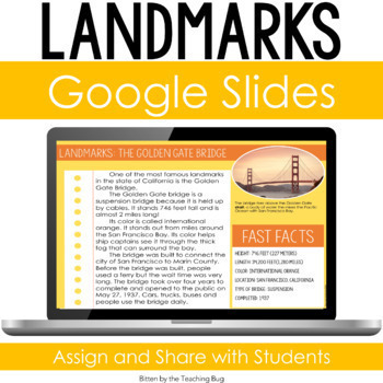 Preview of Landmarks Google Slides for Google Slides