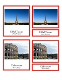 Landmarks in Europe (3 part Montessori cards)