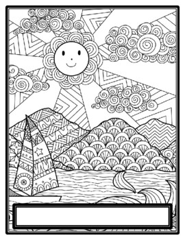 Back to School Notebook Cover Printable Coloring Page - The