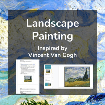 Preview of Landscape Painting Art Lesson Plan with Literacy Connections