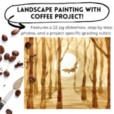 Landscape with Coffee Painting Project with Slideshow, Exa