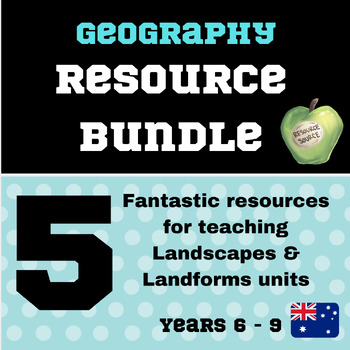 Preview of Landscapes & Landforms Geography Resource Bundle