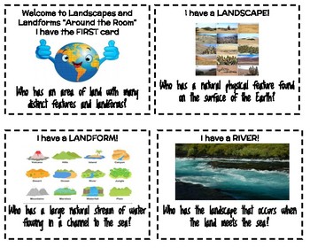 Preview of Landscapes and Landforms Around the Room Game