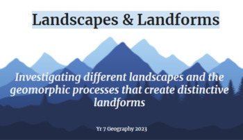 Preview of Landscapes and Landforms Unit/ Lesson 2/ Investigating Geomorphic Processes 
