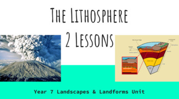 Preview of Landscapes and Landforms Unit/ Lesson 3 & 4/ The Lithosphere - 2 lessons.