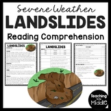 Landslides Informational Reading Comprehension Worksheet S