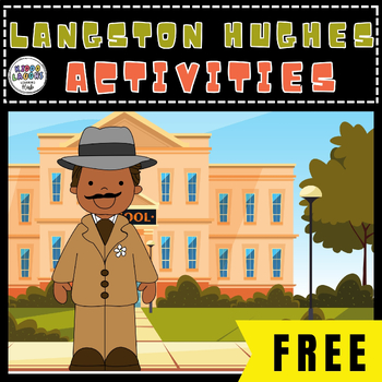 Preview of Langston Hughes Activities, Biography , Fun National Poetry Month Activity