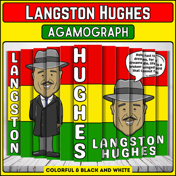 Preview of Langston Hughes Agamograph Craft | National Poetry Month Bulletin Board