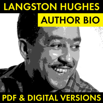Preview of Langston Hughes Author Study Worksheet, PDF & Google Drive, Biography, CCSS