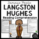 Langston Hughes Biography Reading Comprehension Worksheet 