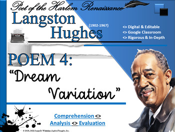 Preview of Langston Hughes Dream Variation Poem Study Resource