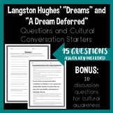 Langston Hughes "Dreams" and "A Dream Deferred" Questions 