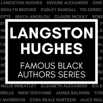 Preview of Langston Hughes: Famous Black Authors Slideshow, Bio, Writing Prompts (editable)