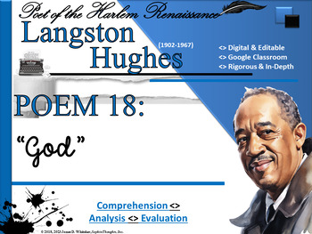 Preview of Langston Hughes God Poem Study Resource