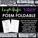 Langston Hughes "Harlem" Poem Foldable - Force students to