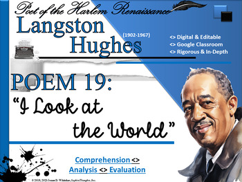 Preview of Langston Hughes I Look at the World Poem Study Resource