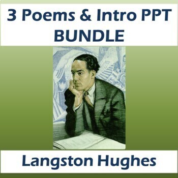 Preview of Langston Hughes Intro PPT with "Harlem," "I, Too," & "The Weary Blues": Bundle