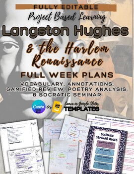 Preview of Langston Hughes Mini Unit: Project Based Learning in Poetry “Dreams” & “Harlem”