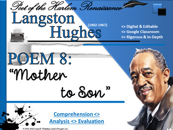 Preview of Langston Hughes Mother to Son Poem Study Resource