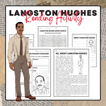 Preview of Langston Hughes - Reading Activity Pack | National Poetry Month Activies
