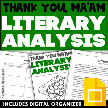 Preview of Langston Hughes Thank You, Ma’am - Symbolism Graphic Organizer - Analyze Themes