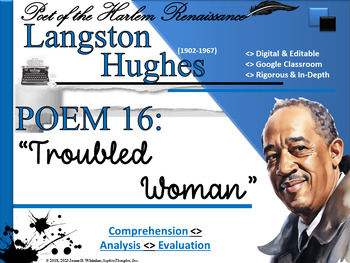 Preview of Langston Hughes Troubled Woman Poem Study Resource