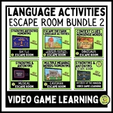 Language Activities Digital Escape Rooms Bundle 2
