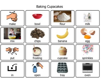 Language Activity Board: Baking Cupcakes by Speak Outside The Box
