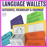 Language Activities Wallet Craft for Categories, Vocabular