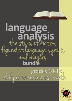 Preview of Language Analysis Bundle: Diction, Figurative Language, Imagery, Syntax