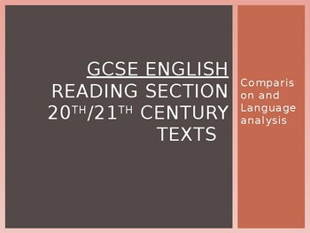 Preview of Language Analysis + Comparisons Lesson (Reading Section)