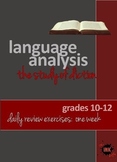 Language Analysis: Diction Powerpoint Daily Review Exercis