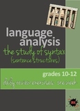 Language Analysis: Syntax Powerpoint Daily Review Exercise