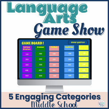 Preview of Language Arts Activities - Game Show Review for Middle School