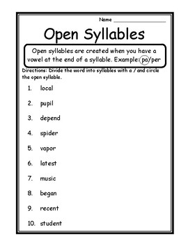 free worksheets for syllable clapping kindergarten
