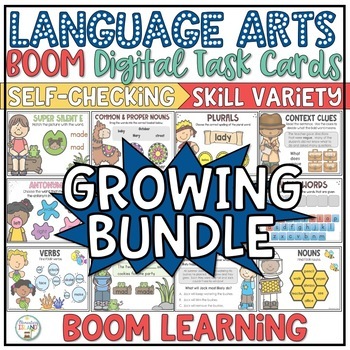 Preview of Language Arts BOOM Cards | Language Arts Activities Digital Resources