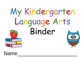 Preview of Language Arts Binder Activities (Preschool, Kindergarten, Special Education)