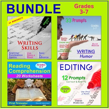 Preview of LANGUAGE ARTS BUNDLE | Writing, Editing, Reading Comprehension (Gr. 3-7)