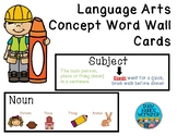 Language Arts Concepts Word Wall Cards
