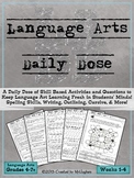 Language Arts Daily Dose | ELA Daily Review | Weeks 1-4
