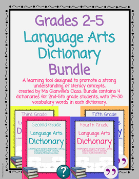 Preview of Language Arts Dictionary Bundle