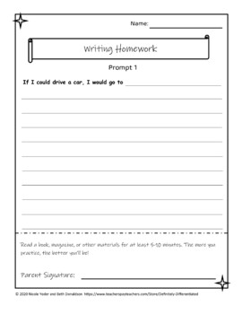 Language Arts: Differentiated Homework Bundle by Definitely Differentiated