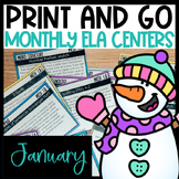 Literacy Centers for 3rd, 4th, 5th, and 6th Grade (January)
